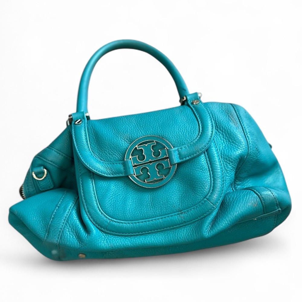 Tory Burch Teal Leather Satchel